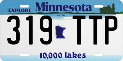 MN license plate 319TTP