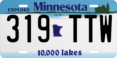 MN license plate 319TTW