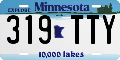 MN license plate 319TTY