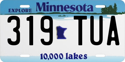 MN license plate 319TUA