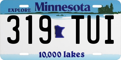 MN license plate 319TUI