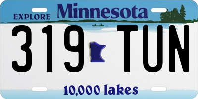 MN license plate 319TUN