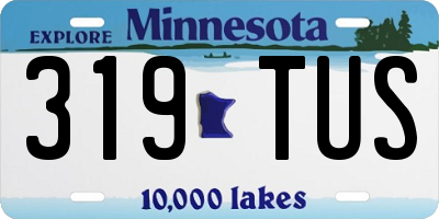 MN license plate 319TUS