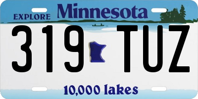 MN license plate 319TUZ