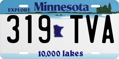 MN license plate 319TVA