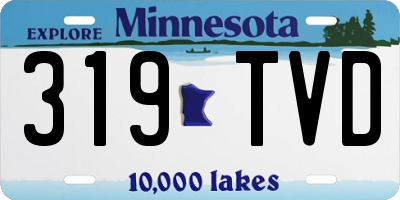 MN license plate 319TVD