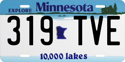 MN license plate 319TVE
