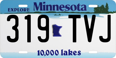 MN license plate 319TVJ