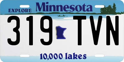 MN license plate 319TVN
