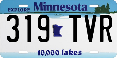 MN license plate 319TVR
