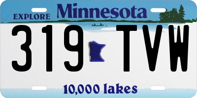 MN license plate 319TVW