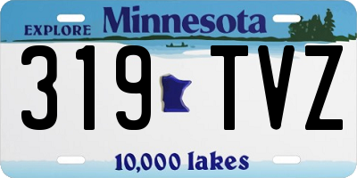 MN license plate 319TVZ