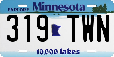 MN license plate 319TWN
