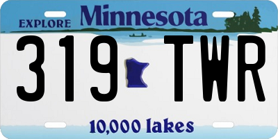MN license plate 319TWR