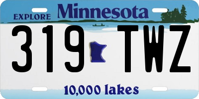 MN license plate 319TWZ