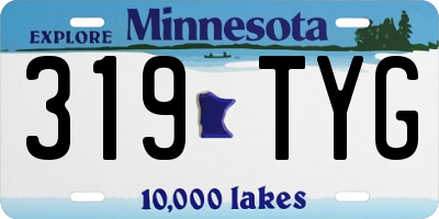 MN license plate 319TYG