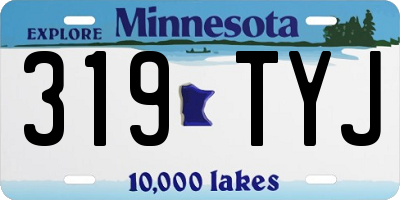 MN license plate 319TYJ