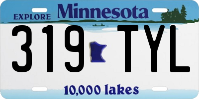 MN license plate 319TYL