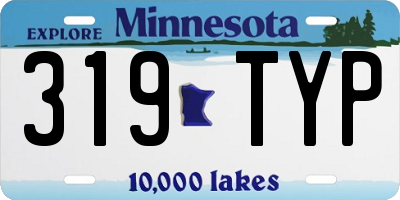 MN license plate 319TYP