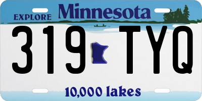 MN license plate 319TYQ