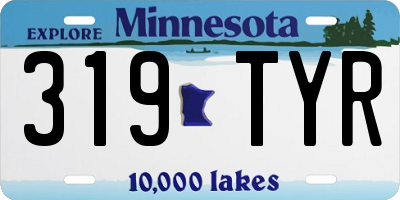 MN license plate 319TYR