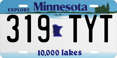 MN license plate 319TYT