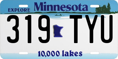 MN license plate 319TYU