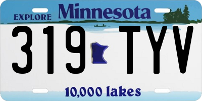 MN license plate 319TYV