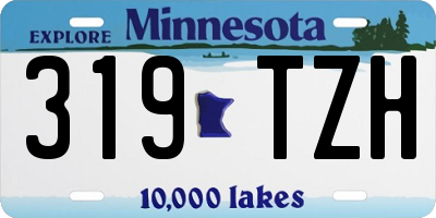 MN license plate 319TZH