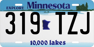 MN license plate 319TZJ