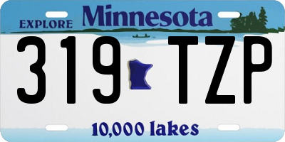 MN license plate 319TZP