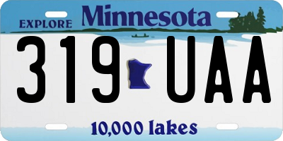 MN license plate 319UAA