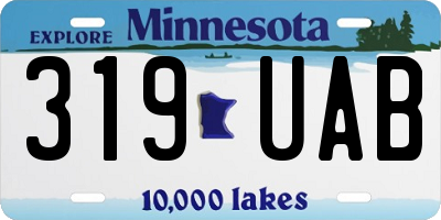 MN license plate 319UAB