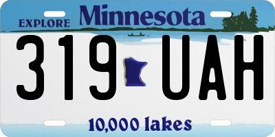 MN license plate 319UAH