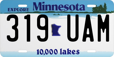 MN license plate 319UAM