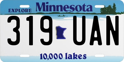 MN license plate 319UAN