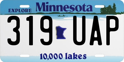 MN license plate 319UAP