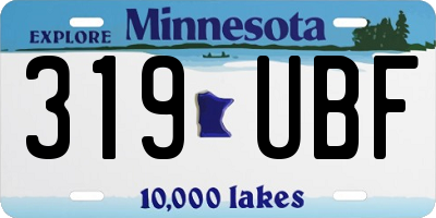 MN license plate 319UBF