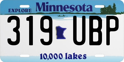 MN license plate 319UBP