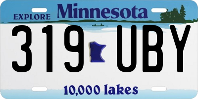 MN license plate 319UBY