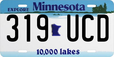 MN license plate 319UCD