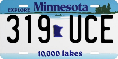 MN license plate 319UCE