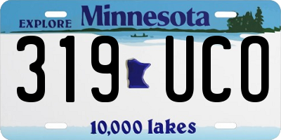 MN license plate 319UCO