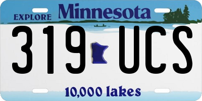 MN license plate 319UCS