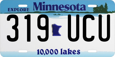 MN license plate 319UCU