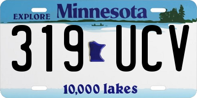 MN license plate 319UCV