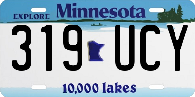 MN license plate 319UCY