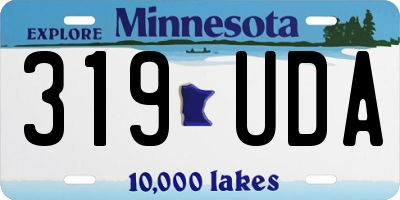 MN license plate 319UDA