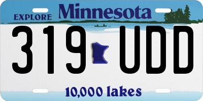 MN license plate 319UDD