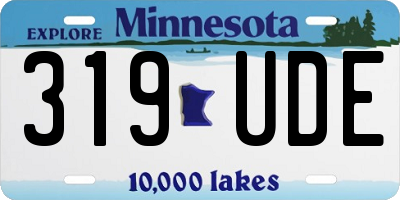 MN license plate 319UDE